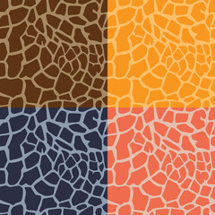 Seamless giraffe skin pattern. Realistic animal texture. Vector illustration