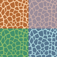 Seamless giraffe skin pattern. Realistic animal texture. Vector illustration