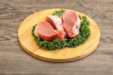 Fresh raw pork tenderloin for roast
