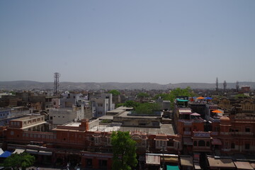 インド　世界遺産ジャイプールの旧市街　ピンクシティ