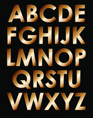 Copper Alphabet Font - Letters	