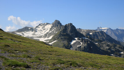 Fototapeta na wymiar Hochwart, mountain near Pizol, Switzerland.