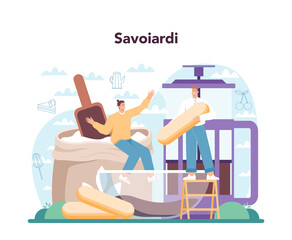 Tiramisu dessert. People cooking delicious italian cake. Sweet slice