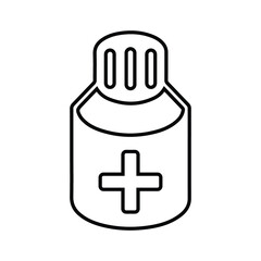 Medicine, drug line icon. Outline vector.