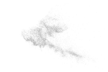 Distressed black texture. Dark grainy texture on white background. Dust overlay textured. Grain noise particles. Rusted white effect. Grunge design elements. Vector illustration, EPS 10.