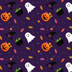 Abstract halloween pattern design background. Vector.