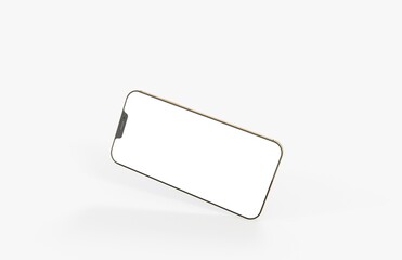 Smartphone frameless blank screen mockup