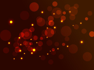 Sparkling magical fairy space dots red abstract particles and glitter color background