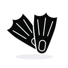 Flippers icon. Vector illustration. Flippers vector icons. Black flippers icons © chekman