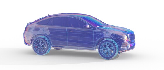 Electromobility e-motion concept. Electro car