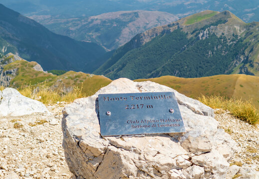 Rieti (Italy) - The summit of Monte Terminillo during the summer. 2217 meters, Terminillo Mount is named the Mountain of Rome, located in Apennine range, central Italy