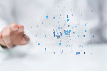 Technology background. Big data concept. Binary