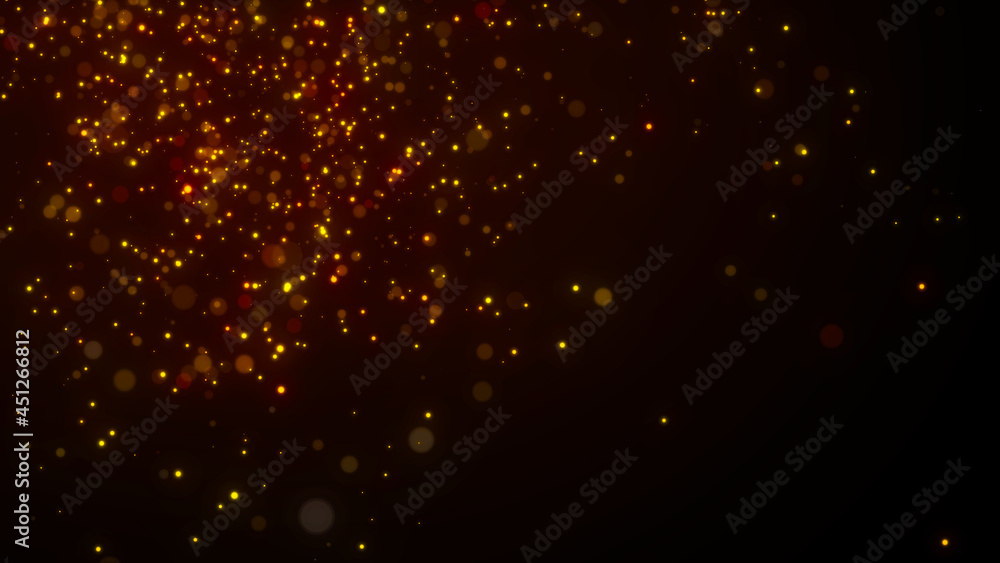 Aufkleber dust particles with bokeh effect. abstract magic background. 3d rendering.