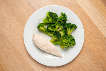 boiled chicken breast and broccoli