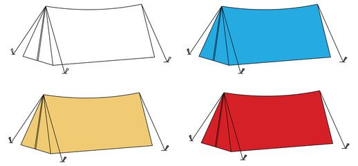 Retro Camping Tent Clipart  © ATerra