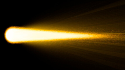 Fantastic background with abstract yellow comet - obrazy, fototapety, plakaty
