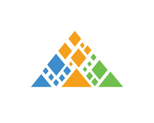 Triangle digital tech modern logo design icon template.zip