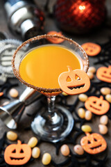 Fototapeta na wymiar Halloween drink for party, selective focus
