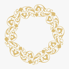 Circular baroque ornament.