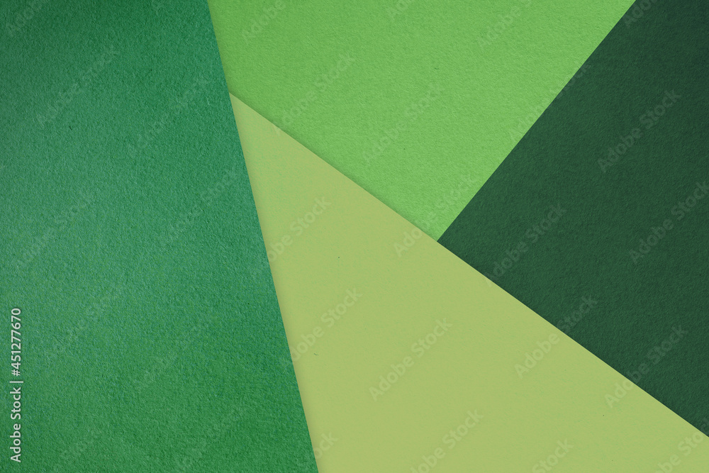 Poster set of green papers in abstract geometric pattern. abstract textured background in 4k resolution. co