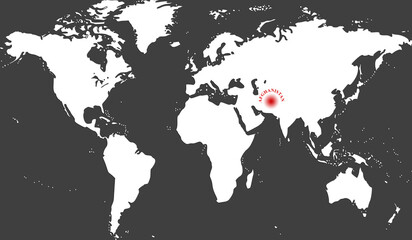 Afghanistan location on the map