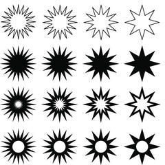 set of stars - star shapes 