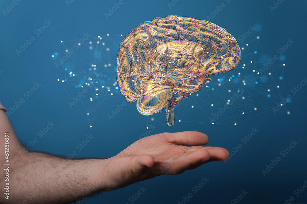 Leinwandbilder idea of intelligence brain ai digtal 3d artificial intelligence