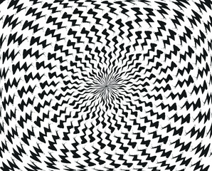  abstract black halftone dots.white halftone dots in vortex form. Geometric art. Trendy design element.Circular and radial lines volute, helix.Segmented circle with rotation 