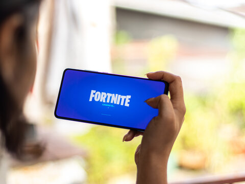Assam, india - July 28, 2020 : Fortnite a online game developed by epic games.
