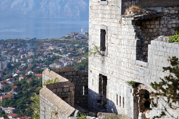 Fototapeta na wymiar Kotor Fortress in Kotor, Montenegro. Kotor is part of the UNESCO World Heritage Site.