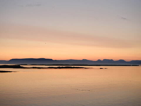 Sunset scene in Iceland
