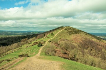 Naklejka premium Malvern hills in the autumn.