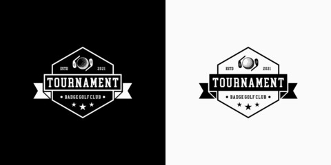 retro golf logo design badge tournament