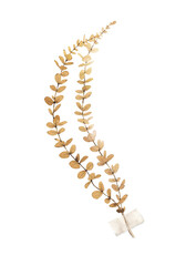 Bouquet of  autunm flowers and leaves, can be used as greeting card, invitation card for wedding, birthday and other holiday and  summer background. Watercolor illustration