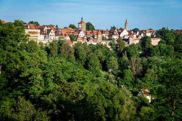Fototapeta na wymiar Stadtmauer historisches Rothenburg ob der Tauber 