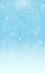 Fototapeta premium Snowflake and snowfall. Flake of snow fall in frosty air. ice, frost . Decoration for happy holiday. Eps 10