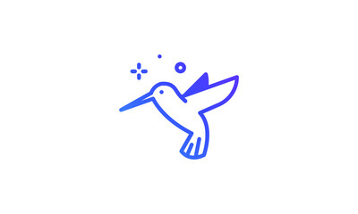 Fototapeta na wymiar flying bird icon symbol illustration shape element vector design