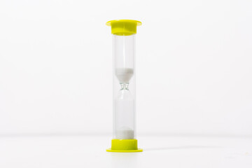 hourglass on a white background close-up