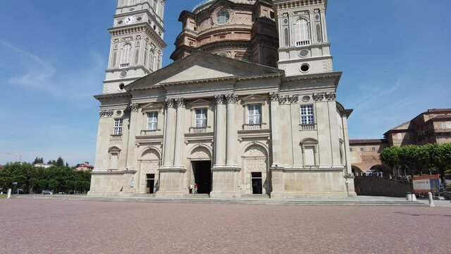 The majestic dome of the Vicoforte Sanctuary, in the Province of Cuneo, Piedmont, northern Italy.