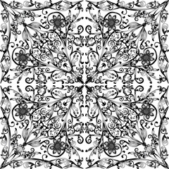 black on white fine designed square