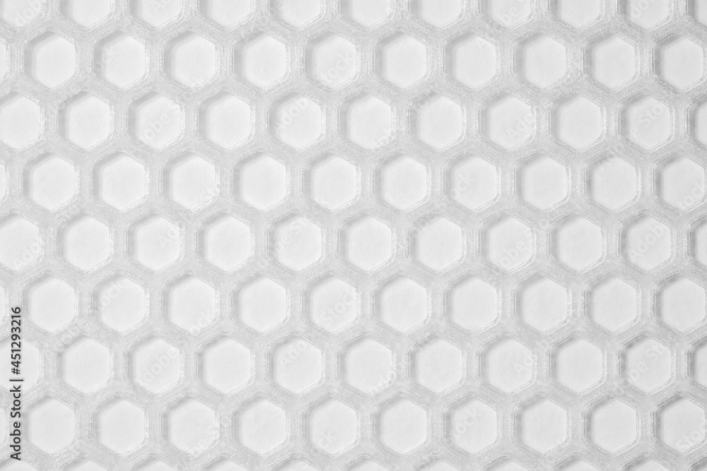 Poster hexagonal abstract background backdrop. printed on a 3d printer with transparent plastic.