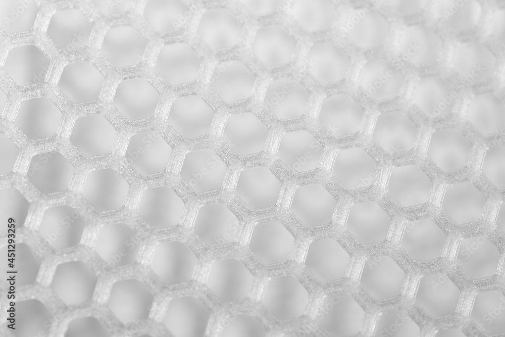 Aufkleber hexagonal abstract background backdrop. printed on a 3d printer with transparent plastic.
