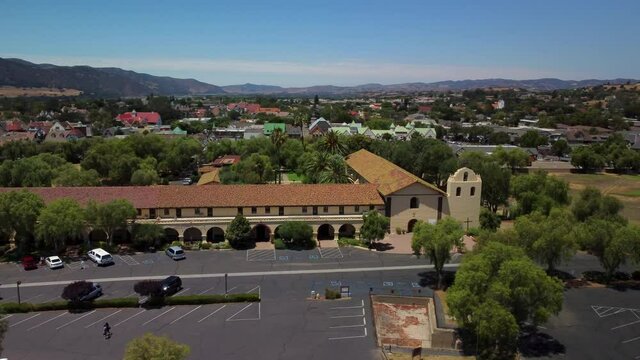 Aerial View Of Santa Ynez , Solvang, California.