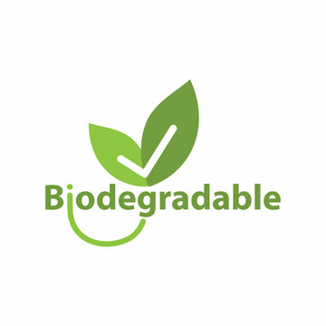 Symbol for biodegradable product, icon, vector.