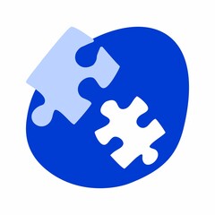 Puzzle icon. Board game. Vector, symbol, illustration. Business management logo. Office emblem. For the site, for the application.