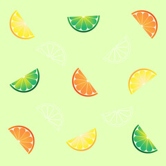 Seamless pattern with citrus. Fruit fabric print.	
