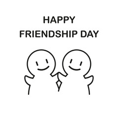 Creative concept of two lovers. Happy friendship day	