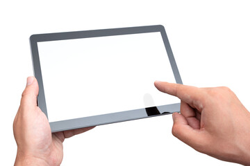 Tablet with blank screen, app mockup - obrazy, fototapety, plakaty