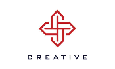 Obraz premium House Symbol Geometric Linear Style isolated on white Background, Flat Vector Logo Design Template Element.