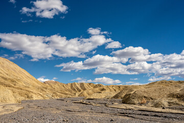 Puffy Clouds In A Bright Blue Sky Over Gower Gulch
